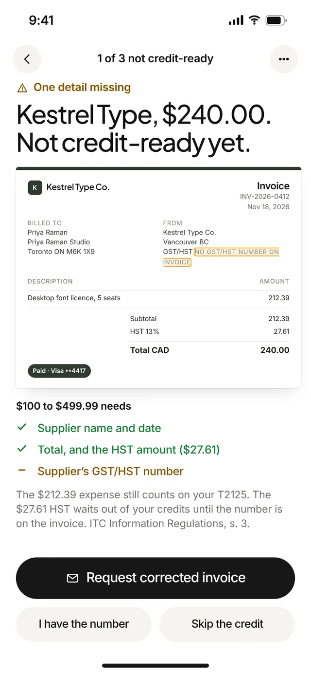 Claimwise app screen: not credit ready